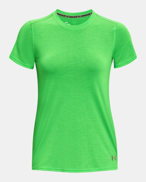 Women's UA Run Anywhere Breeze Short Sleeve, Green, pdpMainDesktop image number 4